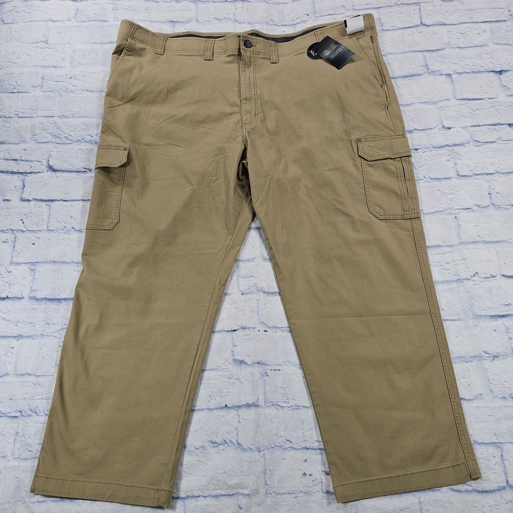 Lee Cargo Pants MENS 50x28 Khaki Extreme Motion Regular Straight Workwear